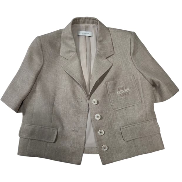 JJ 지고트 반팔 린넨 블레이저 자켓 XS