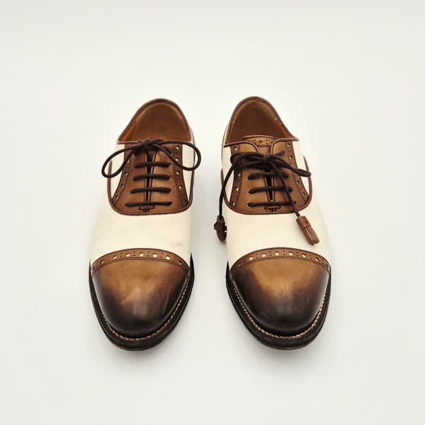 구찌 투톤 옥스포드 여성 로퍼
