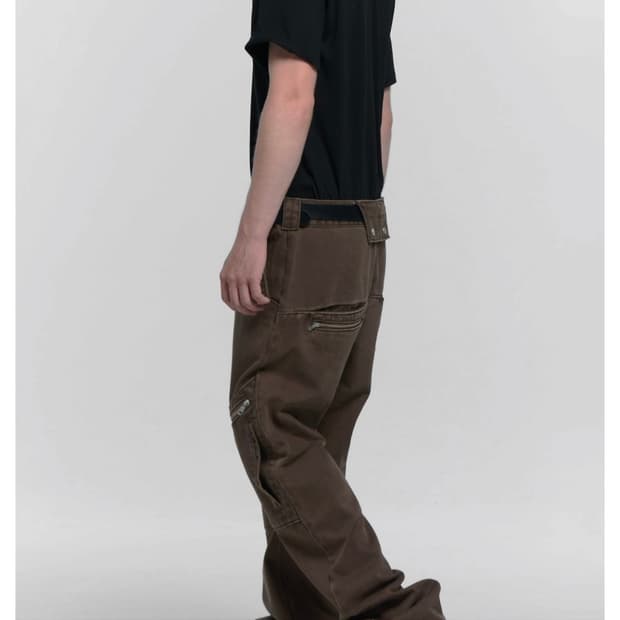 SIZE M) MPa REVEALED POCKET PANTS (BROWN