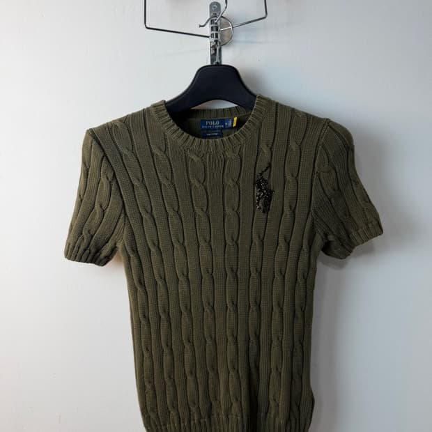 폴로 랄프로렌 비즈 빅 포니 반팔 니트 