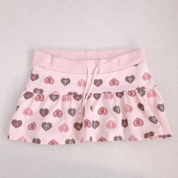 트랄라라 리즈리사 하트 로고 미니 큐롯 스커트 히메갸루 라떼갸루