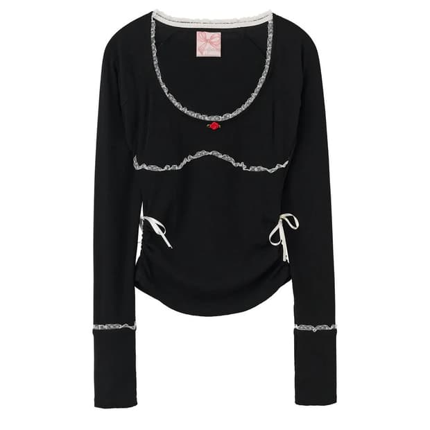 스컬프터 보우 타이 롱슬리브