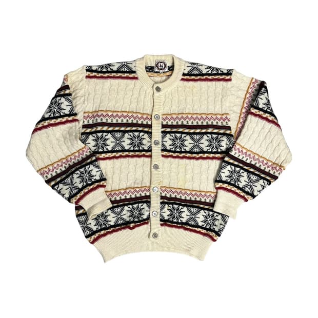 [JPN] 빈티지 노르딕 울 니트 가디건