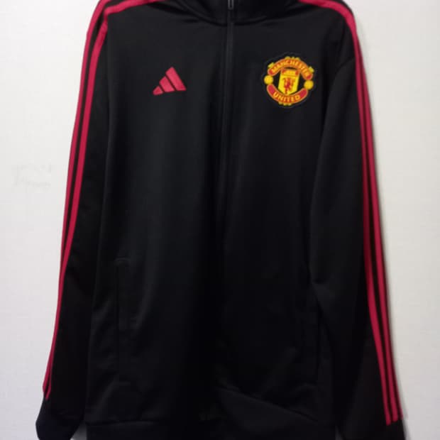 아디다스 맨유 검빨 트랙탑 저지 져지집업 100/L