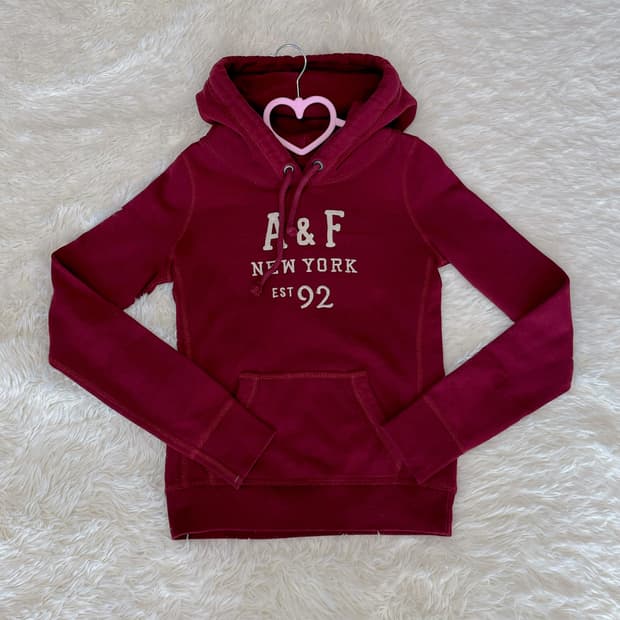 아베크롬비 마룬 후드티