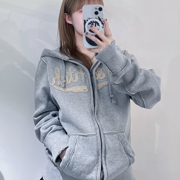 아베크롬비 그레이 후드집업