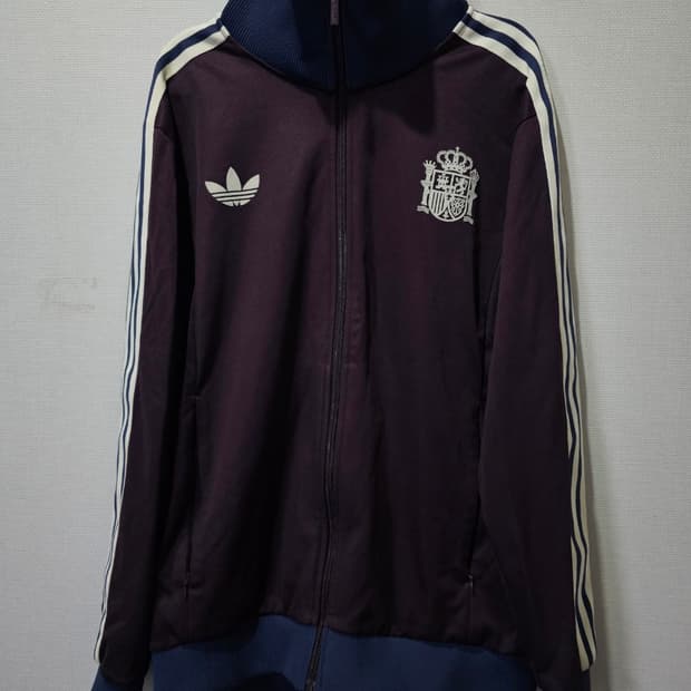 아디다스 스페인 베켄바우어 버건디  마룬 트랙탑 져지 110 /2XL