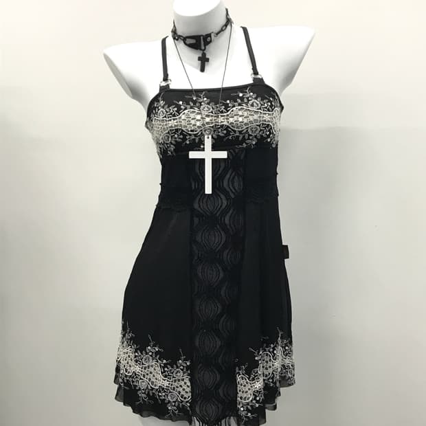 Ozz on Black lace detail mini onepiece