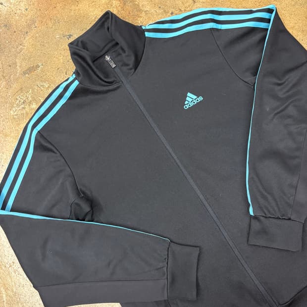[정품/105] 아디다스 검하 블랙 스카이블루 트랙탑 져지 b16