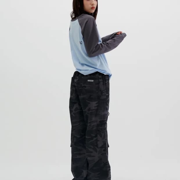 립스탑 밴딩 카고 팬츠 [블랙 카모]