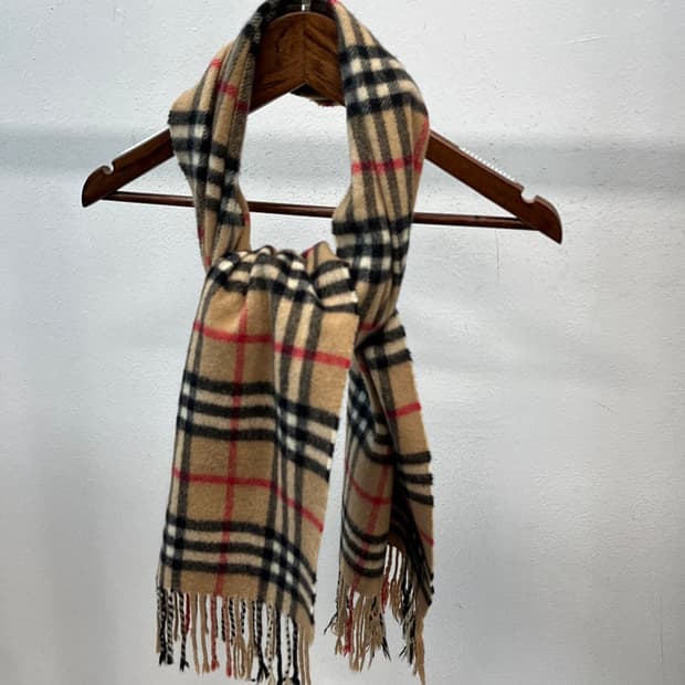 버버리 베이지 캐시미어100% 머플러 