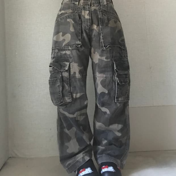 와이드핏 카모 카고팬츠