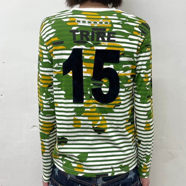 trire green tie die 15 striped sleeve