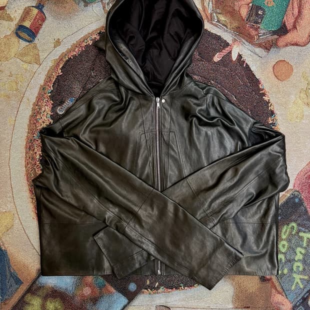 릭오웬스 카프탄 레더 자켓 