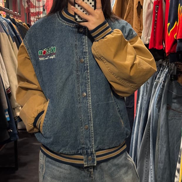 [IM] 빈티지 데님 바시티자켓