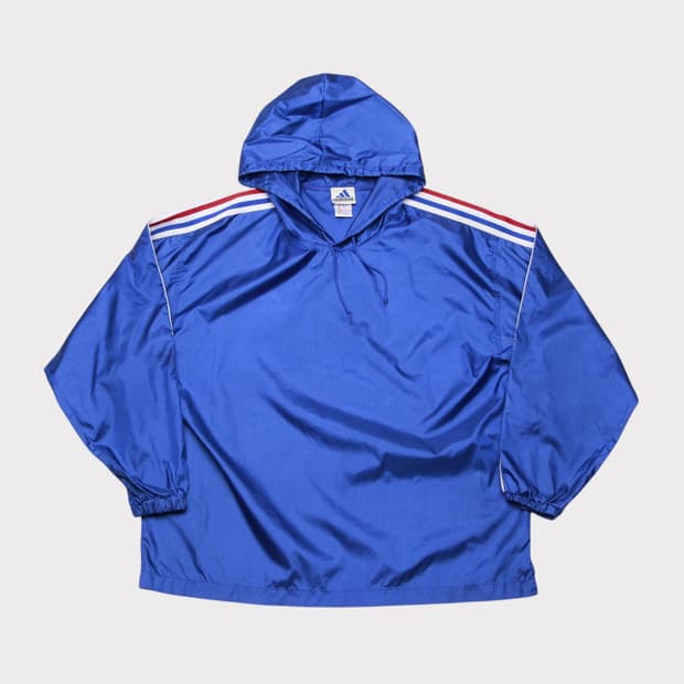 [L] 90's 아디다스 올드스쿨 삼선 후디 웜업 자켓