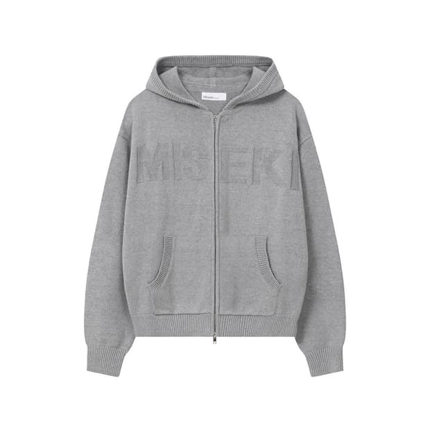 미세키서울 니트 후드집업