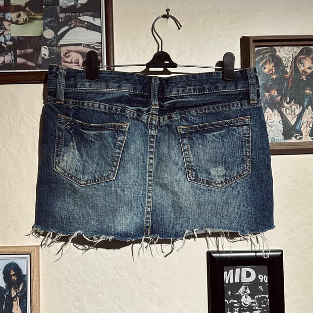 vintage jean skirt