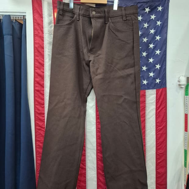 80s 리바이스 브라운 부츠컷 메카닉 팬츠