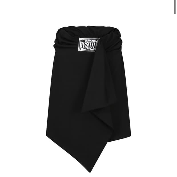 카시코 패치 드레이프 랩 스커트