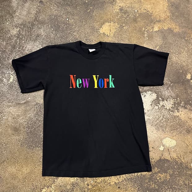 빈티지 90s 뉴욕 티셔츠 