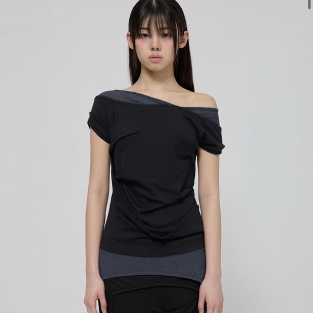 플레어업 2-Layered Top (Black&Charcoal)
