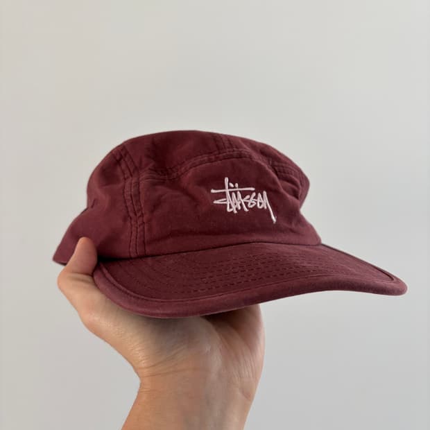 stussy 스투시 헌팅 캠프캡 와인 컬러