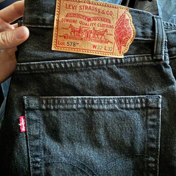 리바이스 조던 콜라보 배기 진 데님 32/32