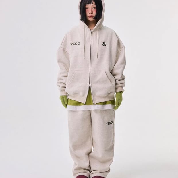 예그 후드집업 오트밀 L 새상품