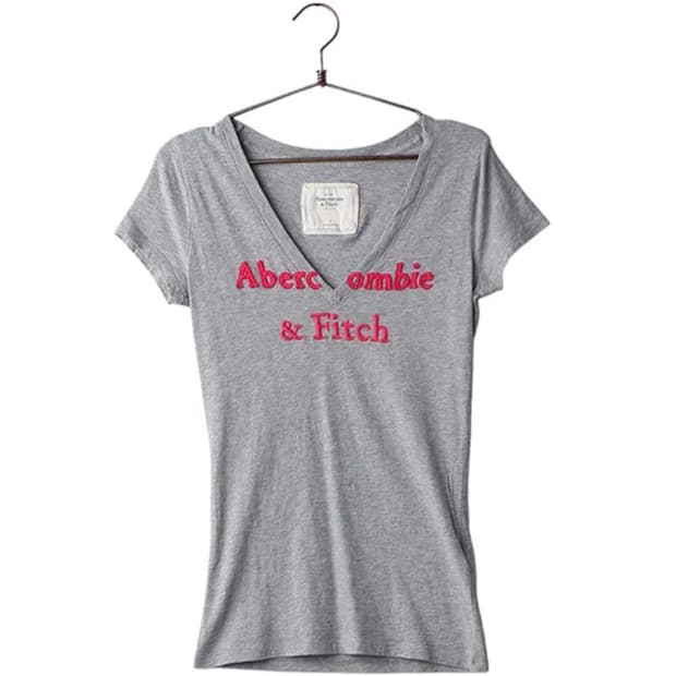 ABERCROMBIE & FITCH 빈티지1/2 코튼로고티