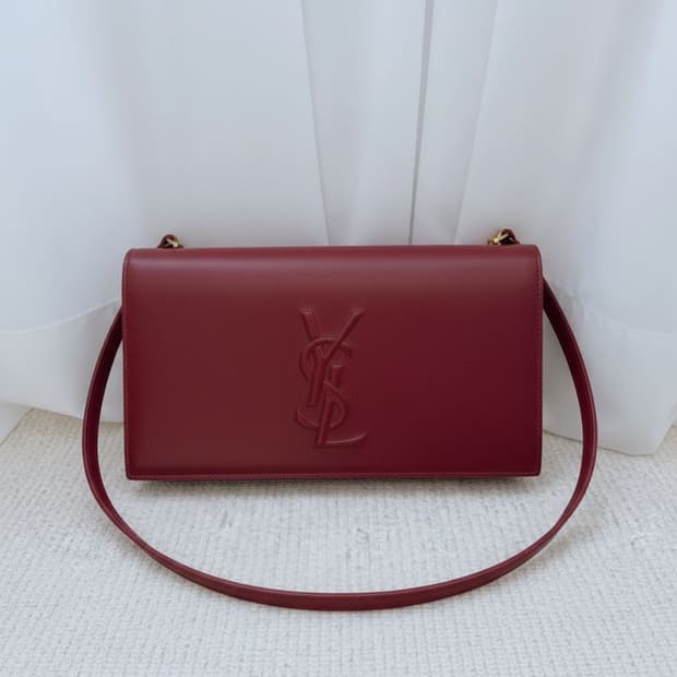 입생로랑 벨드쥬르 레더클러치 