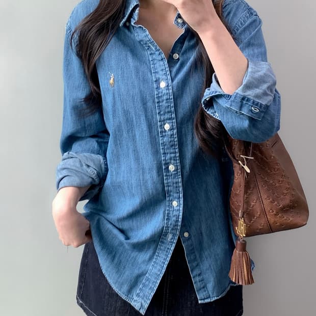 폴로 데님 셔츠 