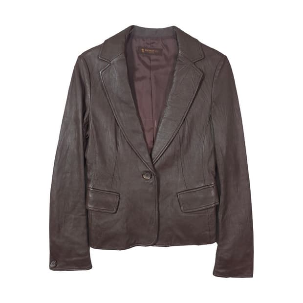 PREMERE CC 천연 양가죽 슬림 블레이저 자켓