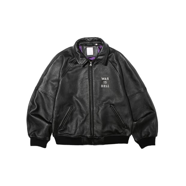 (새 상품) 페치선데이 바시티 소가죽 자켓 M