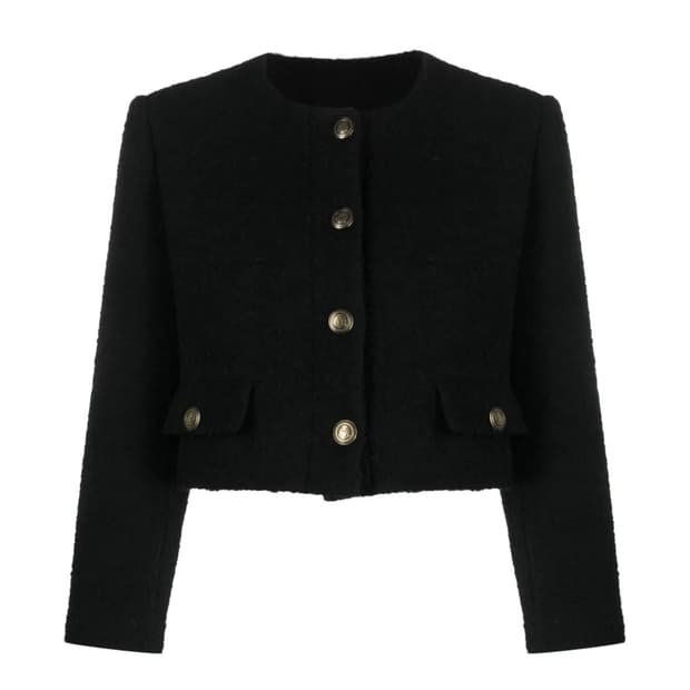 SANDRO 크롭 부클레 재킷