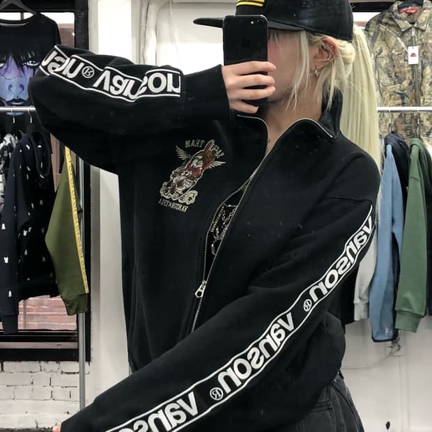 밴슨 레더 TFOA 사이드 로고 자켓