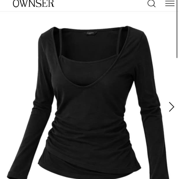 오운서 올드 메모리 레이어드 롱슬리브 블랙