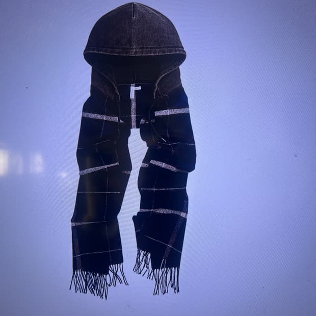 클랜 마틴스 후드 울 스카프 