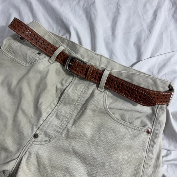 빈티지 펀칭 레더 벨트