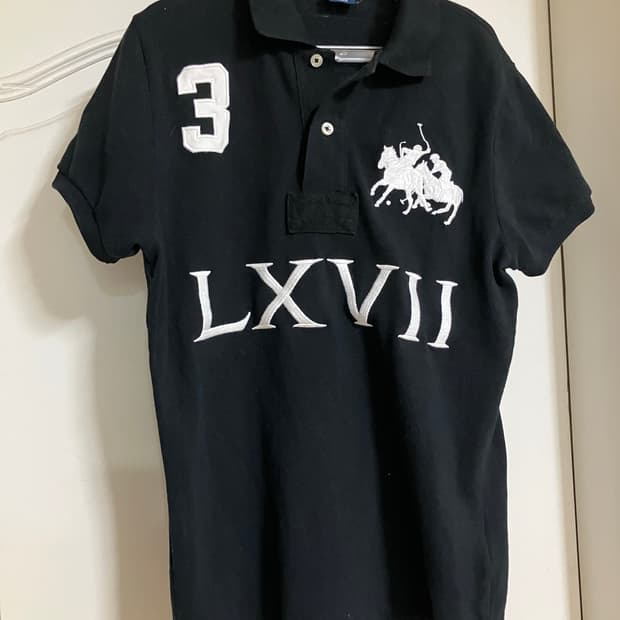 랄프로렌 블랙 반팔 카라티 LXVII