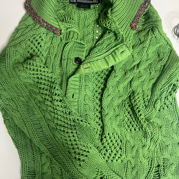 앤더슨벨 니트 케이블 가디건
