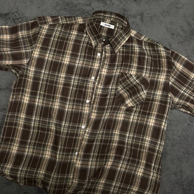 [새상품] 오버핏 체크 셔츠 남방