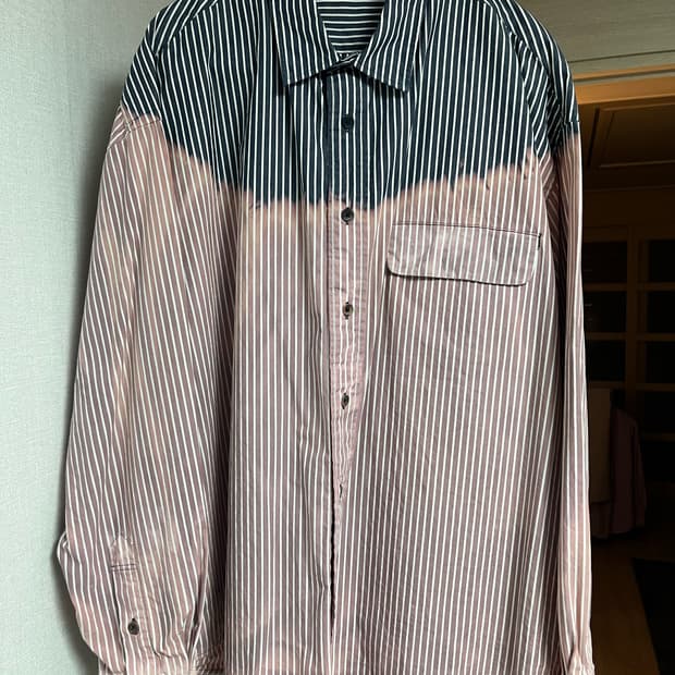 네이더스 핑크 다이드 스트라이프 셔츠