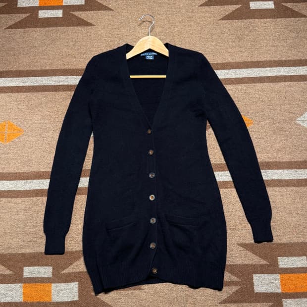 폴로랄프로렌 여성 캐시미어 롱 가디건 s 니트