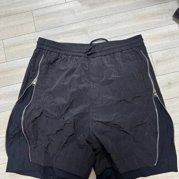 22ss 준지 블랙 나일론 코튼 옆지퍼 팬츠 판매(46)