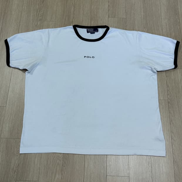 90s 폴로 싱글스티치 링거 티셔츠 (XL)