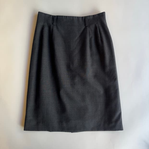 COMME CA DU MODE 스트라이프 그레이 스커트