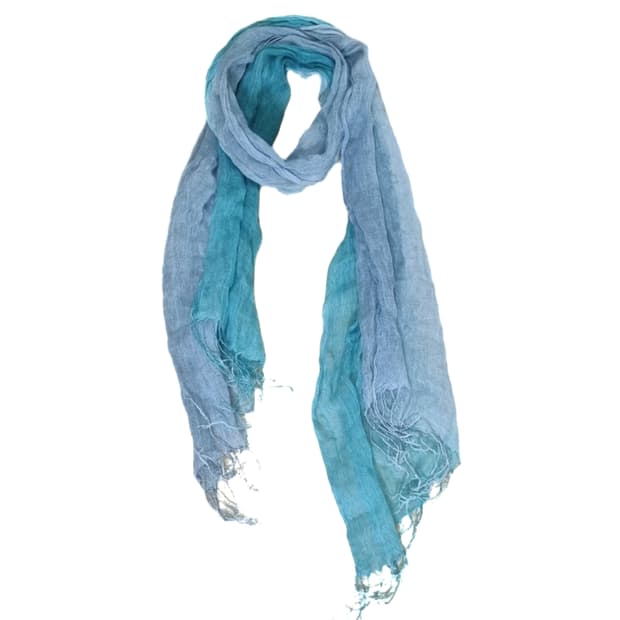 빈티지 블루 민트 하늘 머플러 그라데이션 스카프 모리걸하구미페어리히피니혼