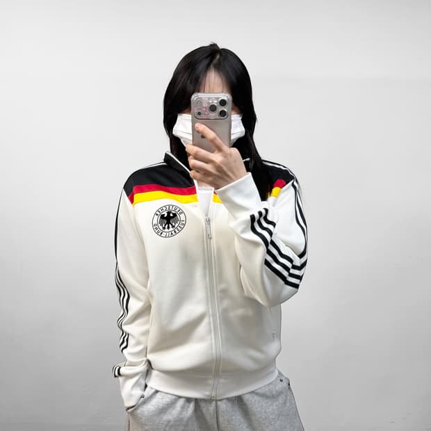 아디다스 독일 트랙탑 져지 화이트