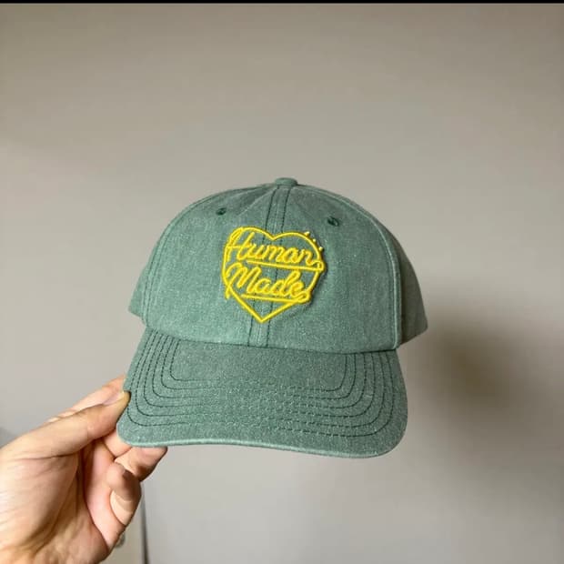 휴먼메이드 6패널 그린 볼캡